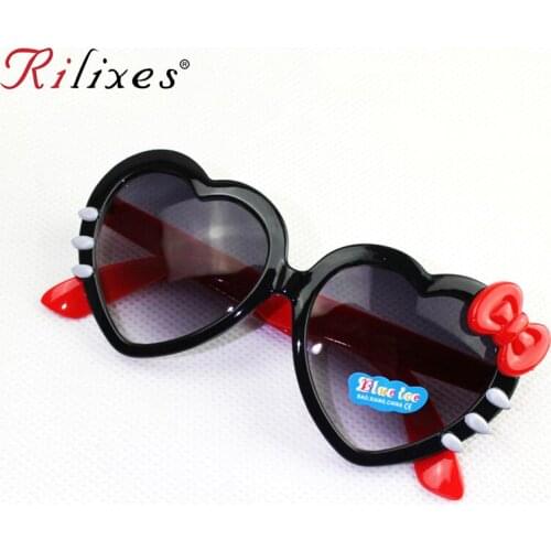 RILIXES Heart Kids Sunglasses Brand Designer UV400 Children Sun Glasses Oculos De Sol Gafas