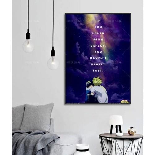 Modern Home Decor Print Canvas Painting Anime My Hero Academia Deku Wall Poster Art Modular Picture Living Room Decoration Frame