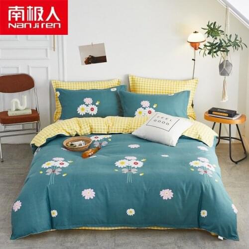 NANJIREN Home Textile Products Duvetcover&2pcs Piilowcase&1 Sheet Floral Beathable Comfortable Cotton Modal Bedding Set