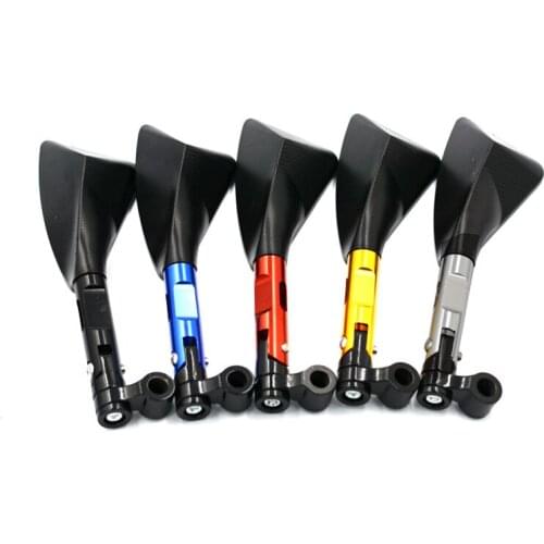 1 Pair 21cm length Universal Motorcycle CNC Aluminum Rear View Rearview Mirrors Modified