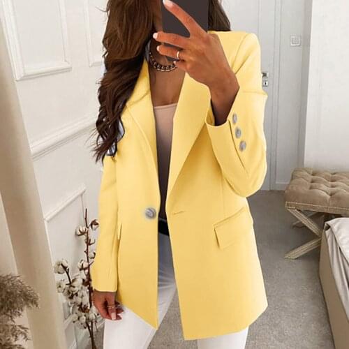 Blazer Women 2021 Office Ladies Female Blazer For Women Solid Color Coat Autumn Long Sleeve Women Blazers Jackets Femme New #t3g