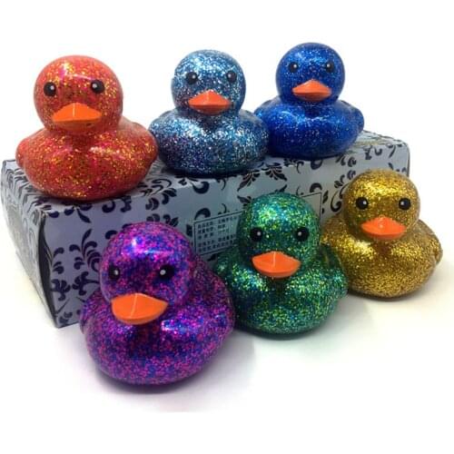 Gold Powder Rubber Duck Baby Shower Water Bb Bathing Toys For Baby Kids Children Gift Classic Toy Boys Girls