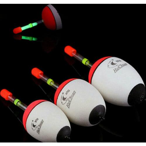 10-50g Fishing Float Luminous Foam EVA Soft Boya Night Fishing Light Stick Sea Fishing Long Throws Big Belly Floats Fishing Tool