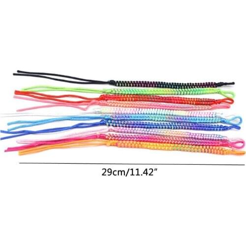 10Pcs Handmade Colorful Nepal Woven Friendship Bracelets with a Sliding Knot Closure Unisex Adjustable Mix Colors Random R7RF