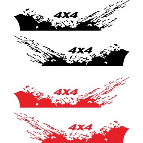 4PC Off-Road Vehicle Sticker 4x4 Durable Car Scratch Decal Paster Car Styling Stickers Reflective Car Full Body Sticker 190x50cm