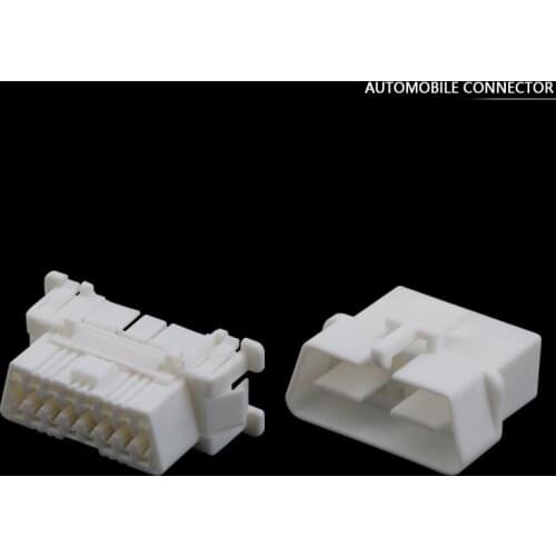 5/50 Sets 16 Hole TE Automotive OBD Socket Auto Diagnostic White Plug Harness Connector For VW Audi 179631-1 3A0972695A