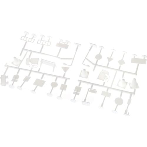 56 pcs/set DIY Model Scene Toy Road Sign Traffic Sign Y4UD