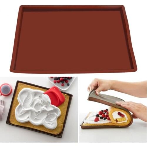 Non-Stick Silicone Baking Mat Pad Swiss Roll Baking Sheet Rolling Dough Mat Large Size For Cake Cookie Macaron Mat Pad