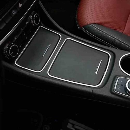 Car Center Console Ashtray Gear Shift Box Water Cup Holder Cover Trim strip Frame for Mercedes Benz A class CLA GLA W176 C117