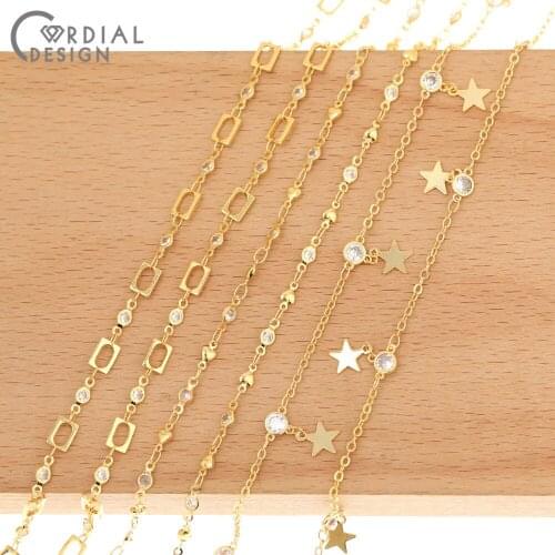 Cordial Design CZ Chains/DIY Accessories/Copper Chain For Necklace/Hand Made/Bracelets Making/Jewelry Findings & Components