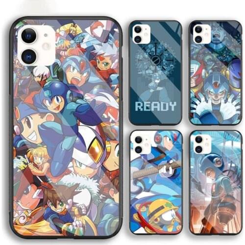Megaman Mega Man X Rockman ZX Advent Phone Case For Iphone 6 6s 7 8 Plus XR X XS XSmax 11 12 Pro Mini Max Tempered Glass