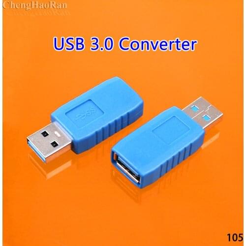 ChengHaoRan 1pcs Blue USB 3.0 Male to Female Adapter Connector Converter Data transfer for laptop PC Computer