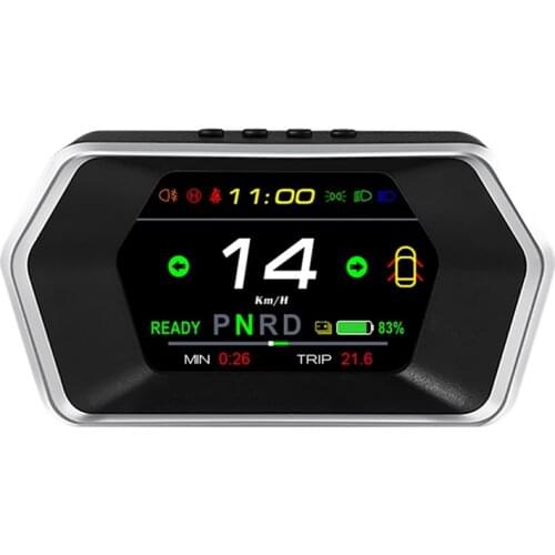 HUD Head Up Display, for Tesla Model 3 Y Digital Speedometer Speed Indicator Light Prompt Safety Alarm Driving Time