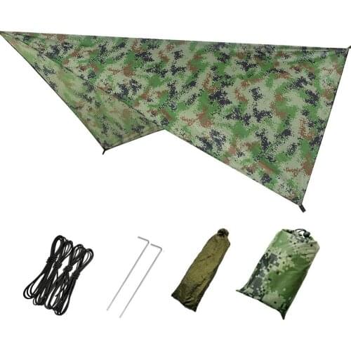 SHOP NOW) Hammock Waterproof Rain Fly Tent Tarp Lightweight Portable Waterproof Ripstop Easily Fold Sun Shelter UV Protection