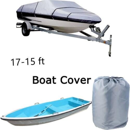 Hot Sell Boat cover210D Speedboat Camping Fishing Grey Boat Cover Accessories Trailerable Fish Ski V-Hull UV Snow Protected