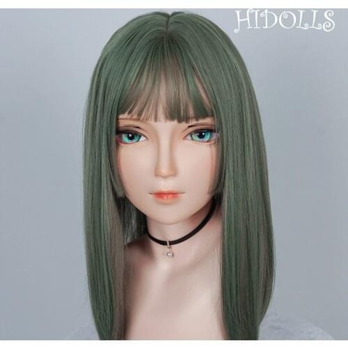 HD03)HIDOLLS Handmade Female Girl Resin Half Head Cosplay Japanese Role Play BJD Kigurumi Mask Crossdresser Doll Mask
