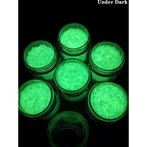 2G Net Chameleon Ultraviolet Flakes Gradient Color Glitter Shinning clear Sequins Light/Dark Color Changed Slice Grow in Dark