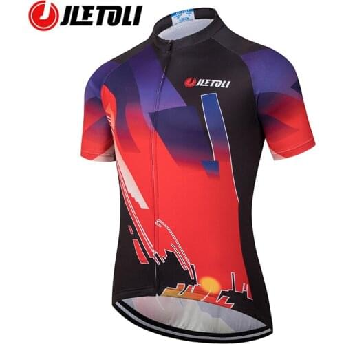 JLETOLI Cycling Jersey Summer MTB Bike Clothes Shirt Men Cycle Clothing Breathable Bicycle Jersey Uniform Maillot Ciclismo