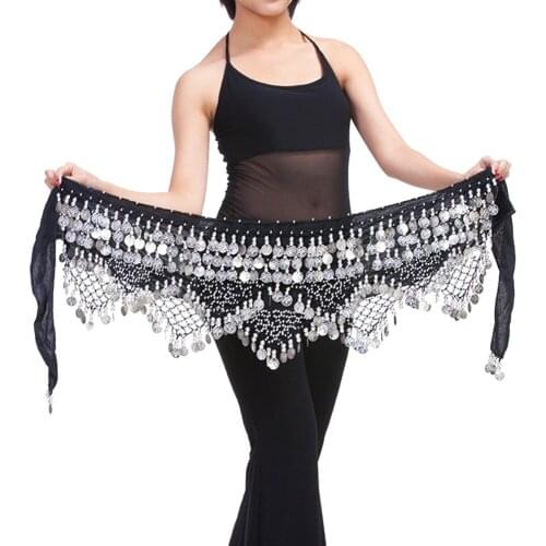Bollywood Women Belly Dance Costume Chain On Pants Coin Belt Bling Carnival Adult Costume Go to Dancing Glitter On Face Sagats C
