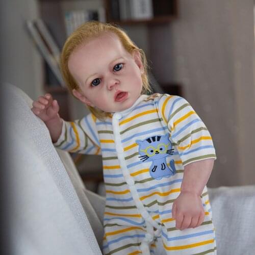 Hoomai 2021 New 20" Liam Reborn Baby Doll Soft Silicone Vinyl Dolls Toy For Child Birthday Reborn Baby Doll