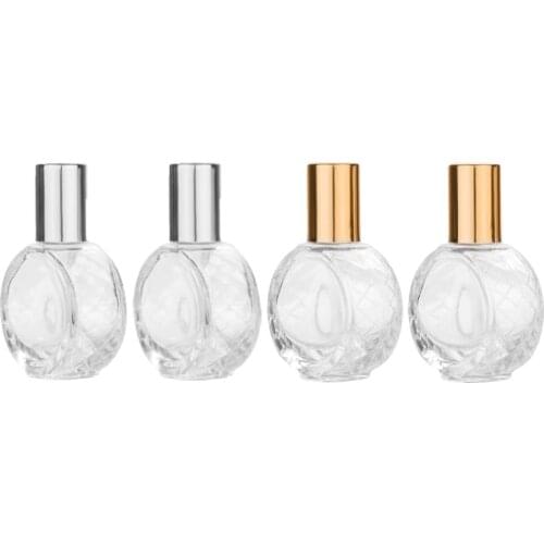 MUB - 10ml Mini Steel Ball Bottle Empty Refillable Roll On Bottle For Essential Oil Travel Glass Perfume Bottle