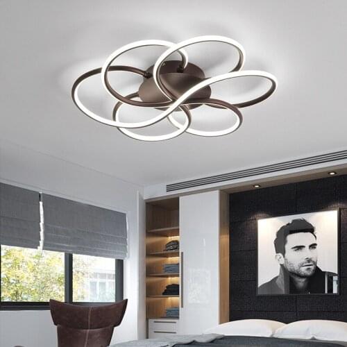 New Arrival Surface Mounted Modern Led Chandelier For Living Study Room Bedroom Dimmable 110 220V Ceiling Chandeliers ZM1111