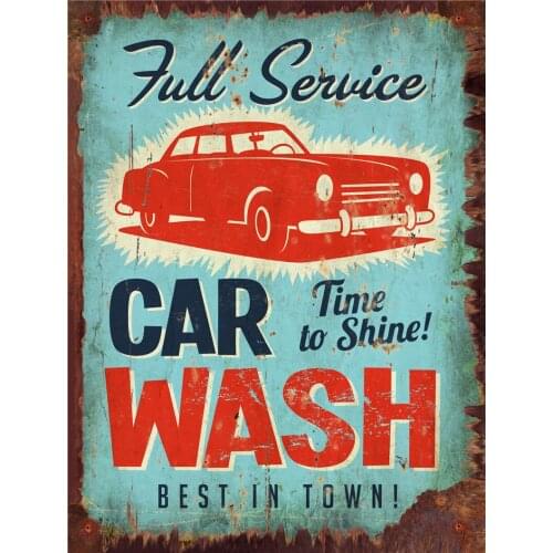 Tin Sign Wall Posters Car Wash Garden Decoration Outdoor Metal Plates Home Decoration Accessories Tire Shop Vintage Gamer Room