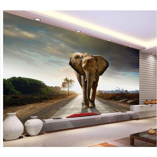 Custom photo wallpaper 3d wall murals wallpaper Cartoon Elephant decorative painting murals wall paper beauty living room decor