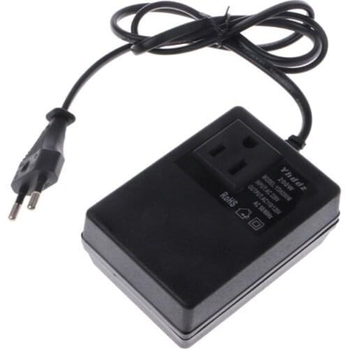 L9BE 200W AC 220V to 110V Step Down Transformer Convert Travel Power EU Plug Adapter