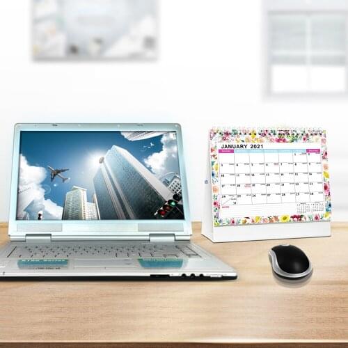 Portable Notebook Countdown Desk Calendar 2021 Writable Plan Desk Calendar 2