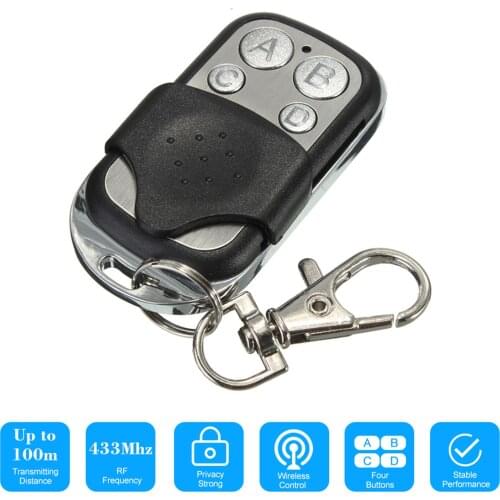 433Mhz 4 Button Clone Copier Electric Garage Door Remote Key Remote Control Transmitter Switch for Garage Opening