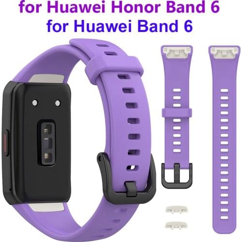 Purple Sport Strap for Huawei Band 6 & Honor Band 6 Wristband Replacement Smart Watchband Bracelet Accessories for Huawei Band 6