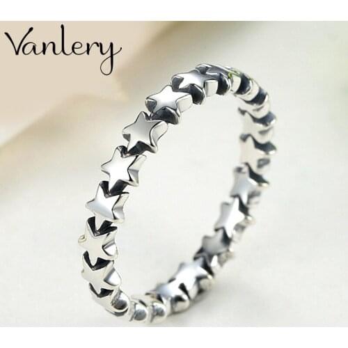 Romantic Charming Open Star Ring for Women Vintage Boho Party Rings Gothic Punk Jewelry Gifts for Girls