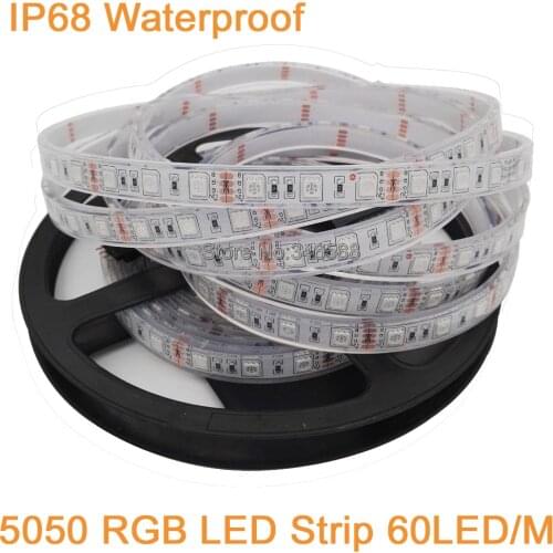 5m 12V DC IP67 IP68 Waterproof SMD 5050 LED Strip High Quality Underwater & Outdoor LED Strip Light 300LEDs 60LEDs/M RGB White