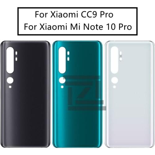 For Xiaomi Mi Note 10 Battery Back Cover Rear Door Housing Side Key For Xiaomi Mi CC9 Pro Replacement Repair Spare Parts