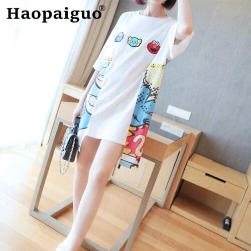 M-XXL Large Size Print KawaiiCartoon Summer Tshirt 2019 Casual Women T-shirts Ulzzang Streetwear Tshirt Korean Harajuk Tops