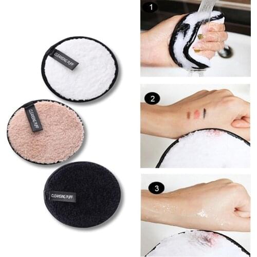 Women Soft Sponge Makeup Remover Powder Puff Face Cleaner Cleansing Cloth Pad Makeup Remover Pads Cotton Pads Skin Care