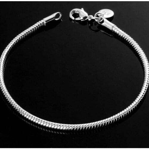 3Mm Snake Bones Bracelet Women Simple Chain Bracelet Colour Jewelry Couple Jewelry High-End Gifts Popular Fashion
