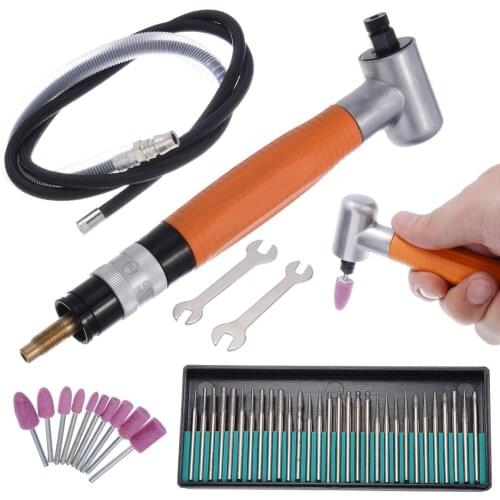 New Micro Air Die Grinder Pneumatic Grinding Pen 90Degree Angle Air Die Grinder Tool Kit DIY Jewelry Polishing Marking Tool