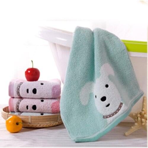 60*30CM Baby Towel Home Daily Cartoon Cute Dog Baby Towels Scarf Bath Stuff Cotton Baby Wash Towel Gift Pink Gray Purple