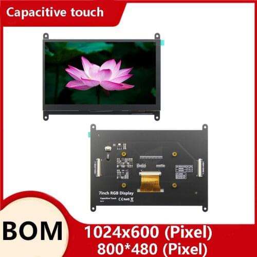 7 inch RGB capacitive touch LCD display module compatible with atom / wildfire STM32 development board