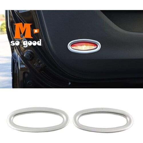 ABS Chrome Car inner Front Door Side Light Cover Trim Car decor product sticker Accessories For Renault Koleos 2017 2018