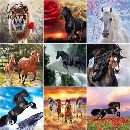 Horse Diamond Painting Mercedes-Benz Animal Embroidery Crossing Diy Landscape Mosaic Art Gift Cross Stitch Home Decoration