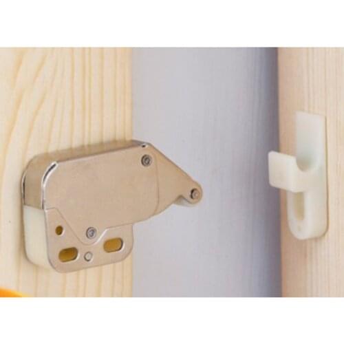 Mini Touch Latch ABS Automatic Spring Catch For Push To Open Cupboard Cabinet Door Lock+Fittings