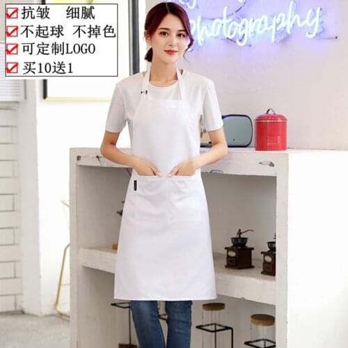 Chef white apron full body halter apron restaurant hotel food school cafeteria kitchen chef men and women apron
