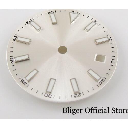 White Sterile 29.2mm Watch Dial Stainless Steel fit MIYOTA 8215 MINGZHU 2813 Movement
