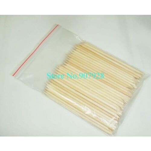Free Shipping 100/bag x 11.5cm Orange Wooden Nail Art Sticks Manicure Stick for Nail Care-Wholesale