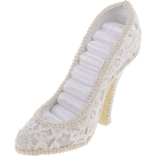 High Heel Ring Holder Storage Jewelry Display Rack Organizer White