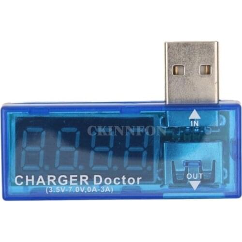 DHL 200PCS Battery Tester USB Charger Doctor Mobile Power Detector Voltage Meter Voltmeter Testers