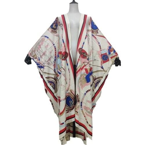 Dashiki Classic European Printed Muslim Robe Summer Kaftan Dress Traditional Kuwait Beach Club Kimono Clothes For Lady
